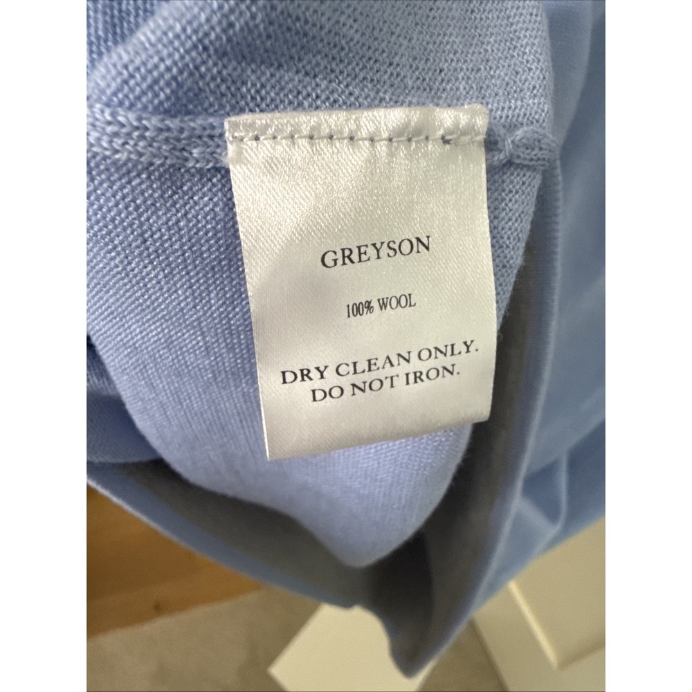 Greyson Hooded Wool Sweater Men's Medium Delphinium Blue Luxury Golf NWT - Picture 6 of 8